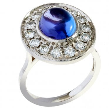 18ct diamond and tanzanite ring