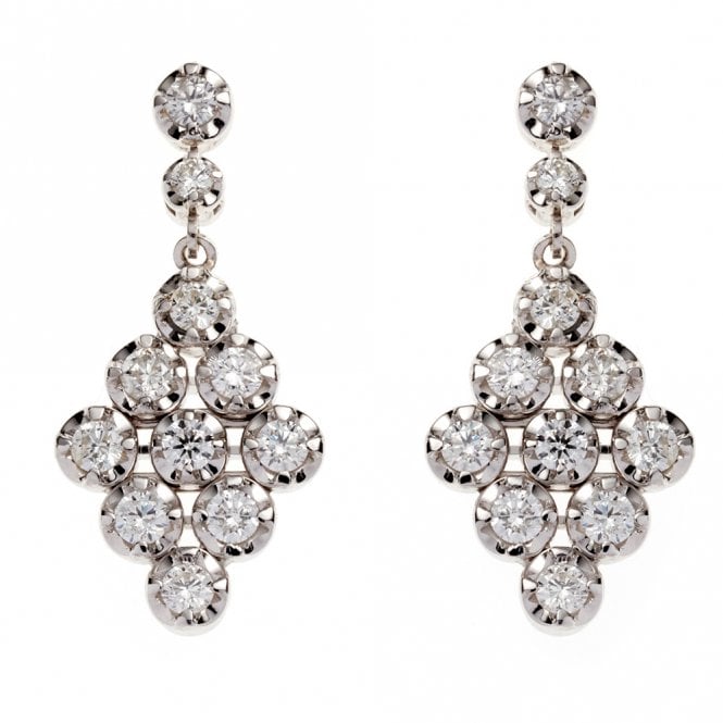 18ct Diamond drop earrings