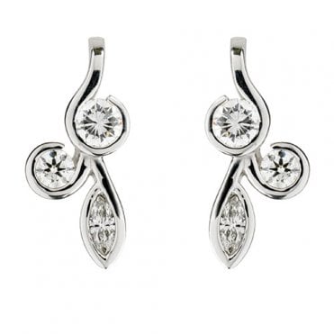 18ct diamond drop earrings