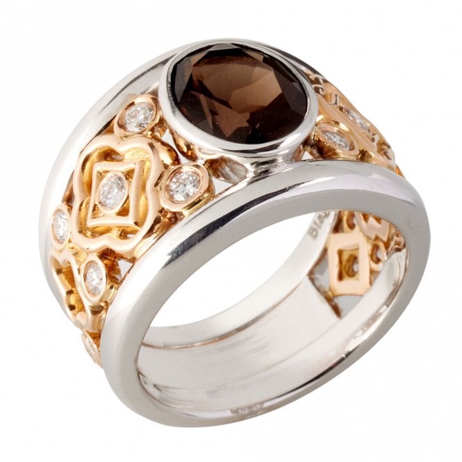 18ct gents trefoil ring