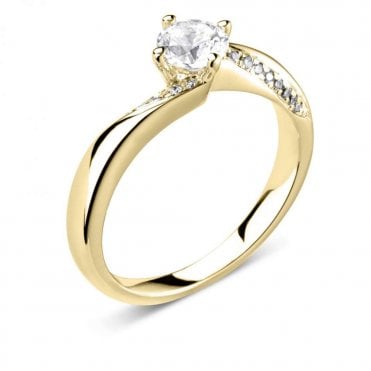 18ct Gold 0.33ct Diamond Engagement Ring