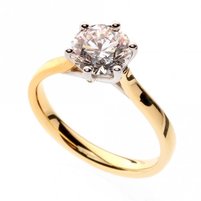 18ct Gold 1.57ct Laboratory Created Diamond Engagement Ring