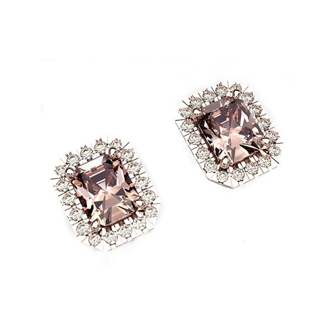 18ct Morganite stud earrings