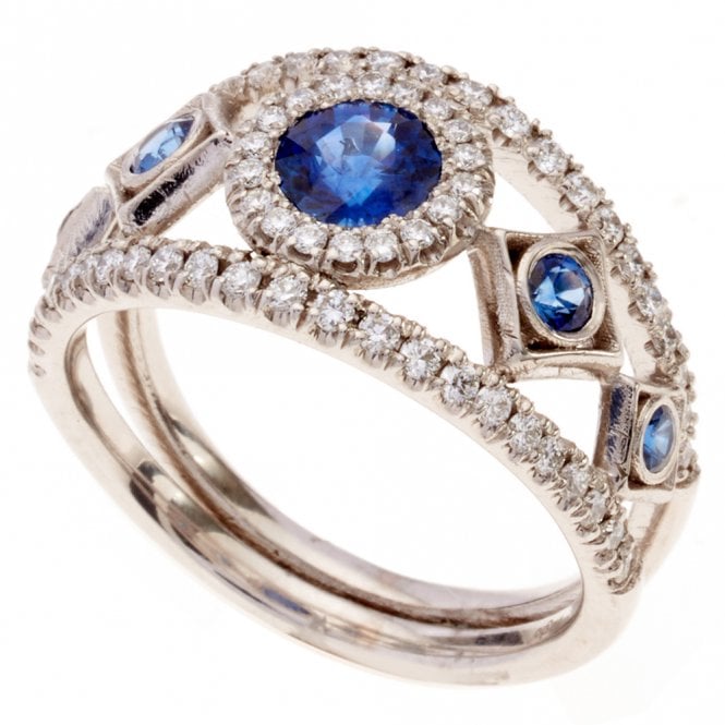18ct sapphire and diamond ring
