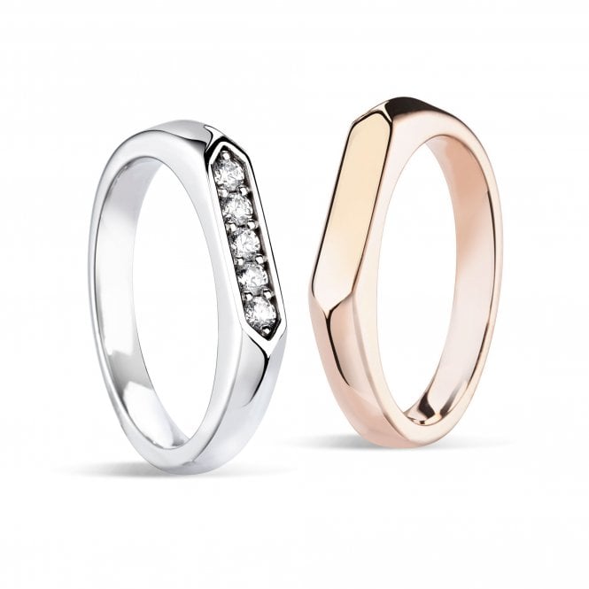 18ct white gold and diamond wedding ring