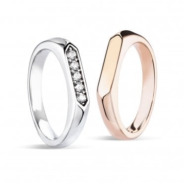 18ct white gold and diamond wedding ring
