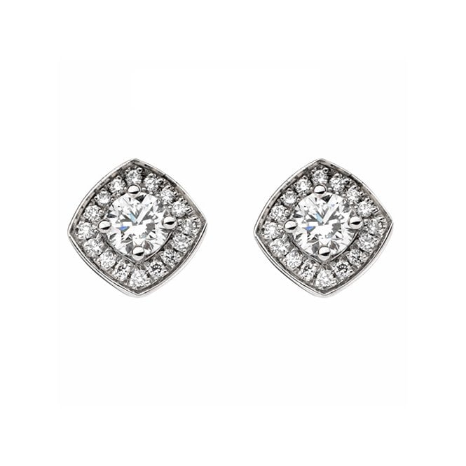 18ct white gold diamond earrings