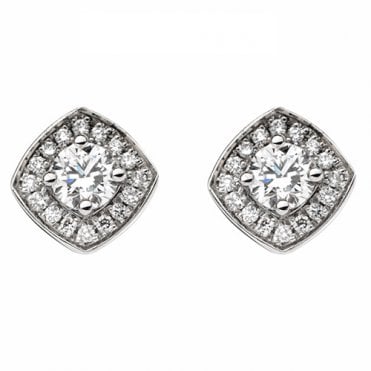 18ct white gold diamond earrings
