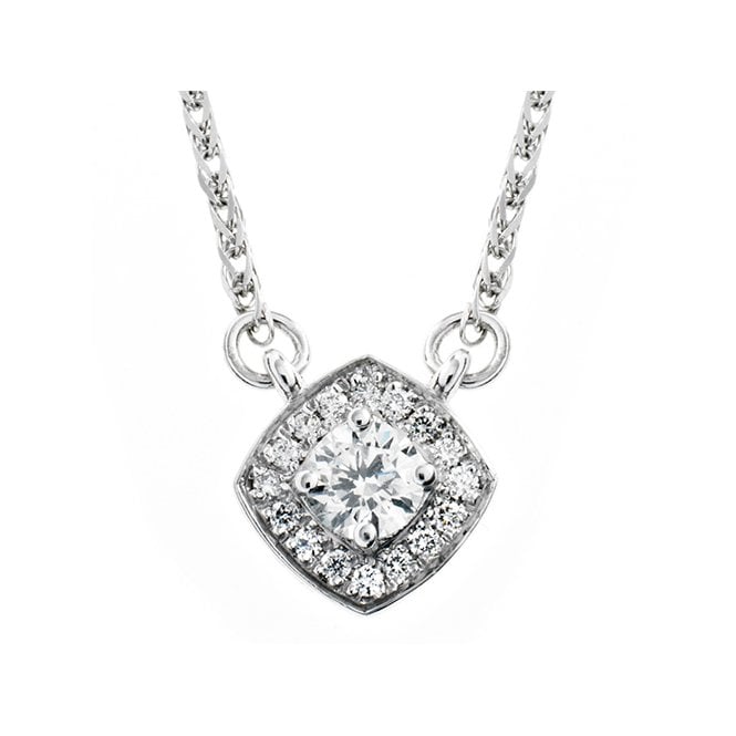 18ct white gold diamond necklace