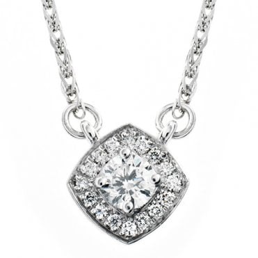 18ct white gold diamond necklace