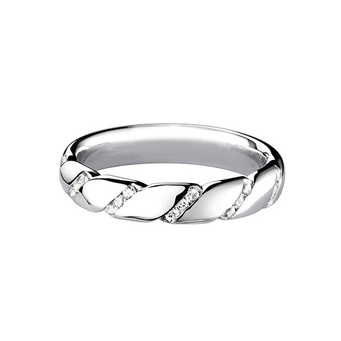 18ct white gold diamond wedding ring