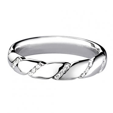 18ct white gold diamond wedding ring