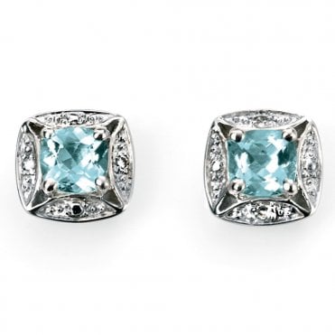 9ct Aquamarine earrings