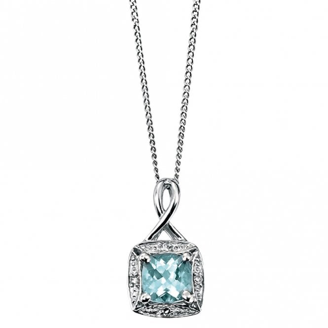 9ct aquamarine necklace