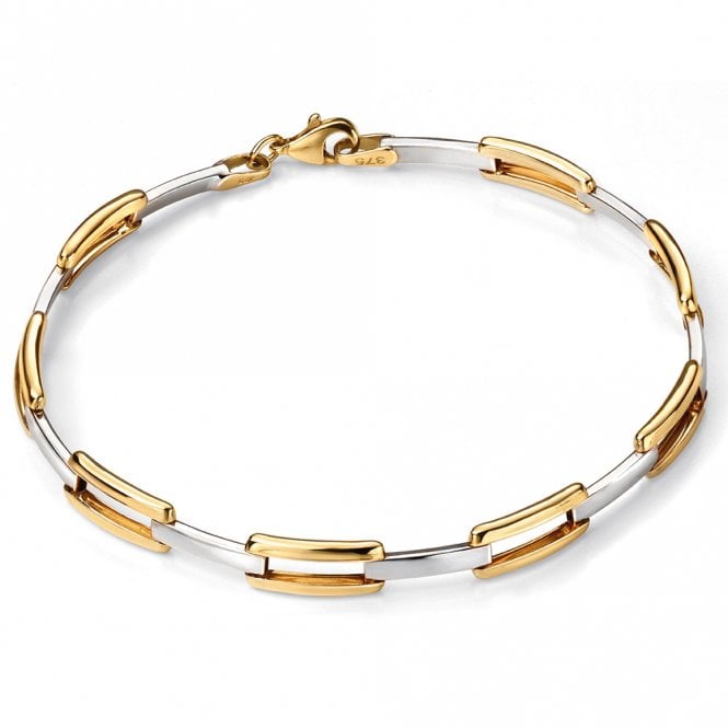 9ct bi colour gold bracelet