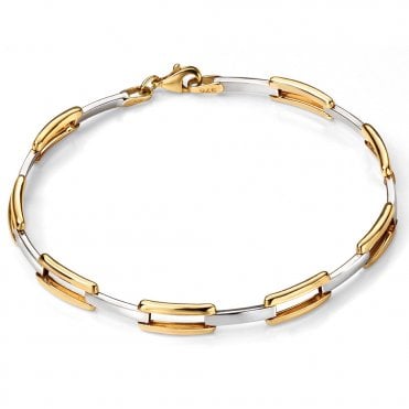 9ct bi colour gold bracelet