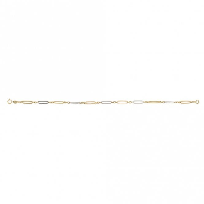 9ct Bi Colour Gold Bracelet