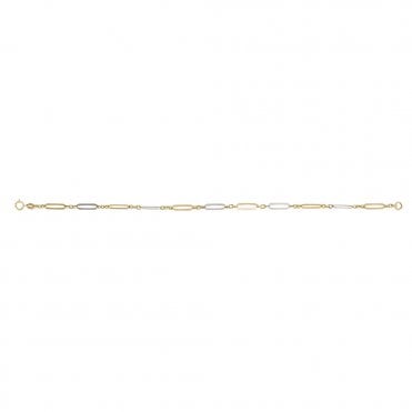 9ct Bi Colour Gold Bracelet