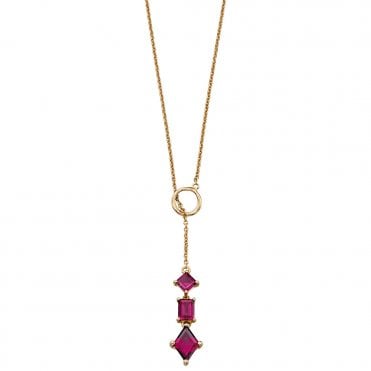 9ct brazilian garnet necklet