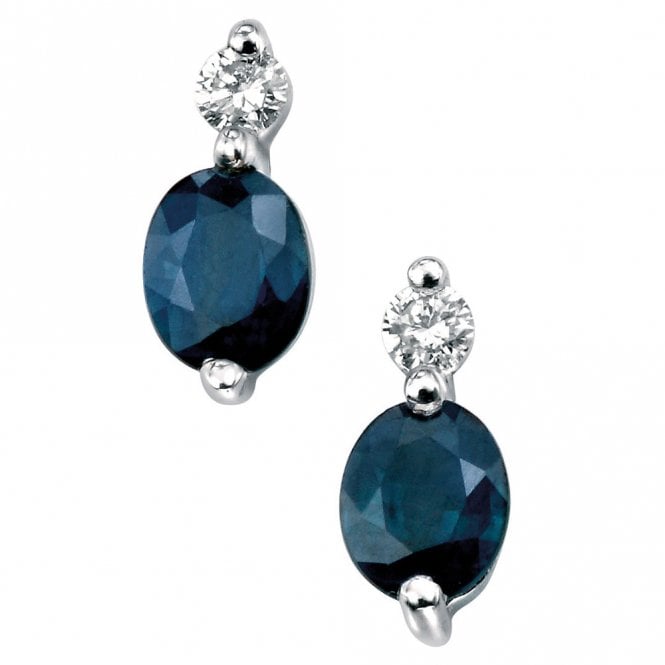 9ct diamond and sapphire earrings