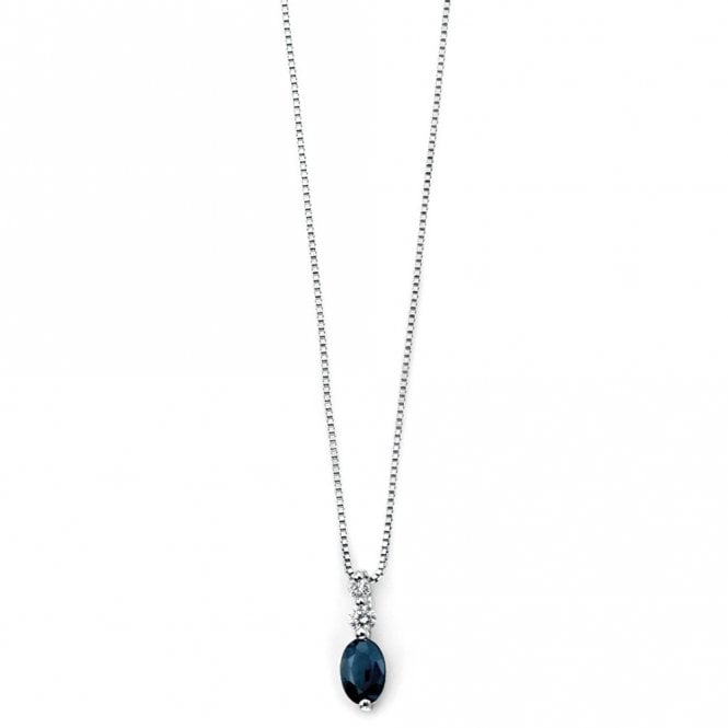 9ct diamond and sapphire necklace
