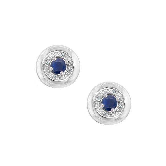 9ct diamond and sapphire stud earrings