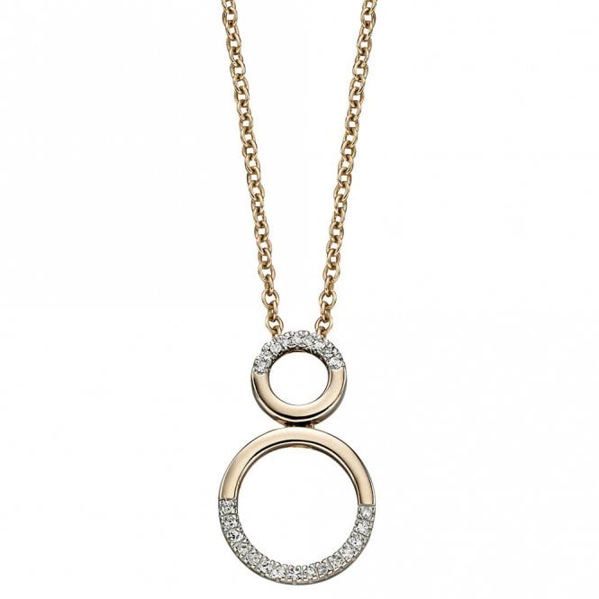 9ct diamond pendant and chain
