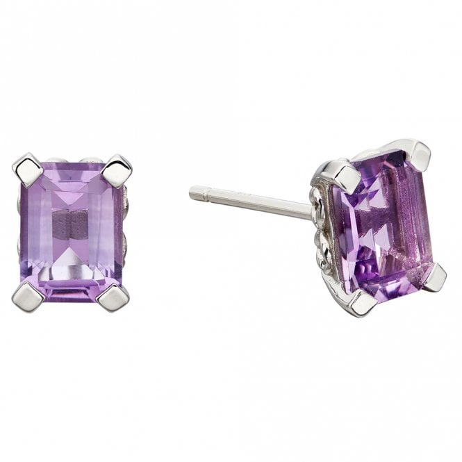 9ct gold and amethyst stud earrings