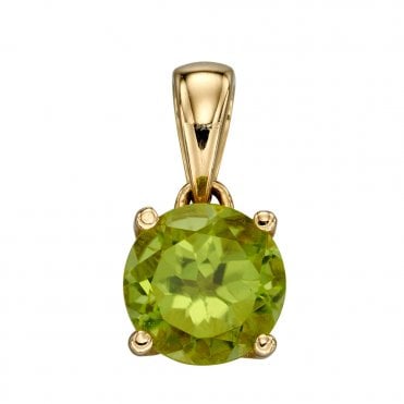 9ct Gold and Peridot Pendant and Chain