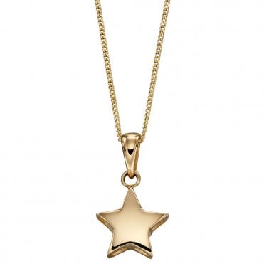 9ct Gold Childs Star pendant and chain