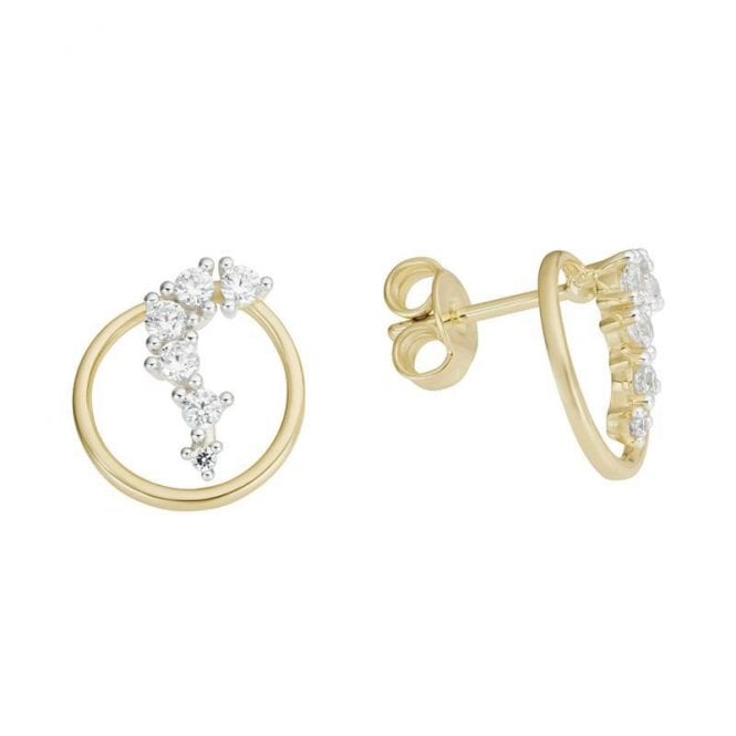 9ct Gold cubic zirconia earrings