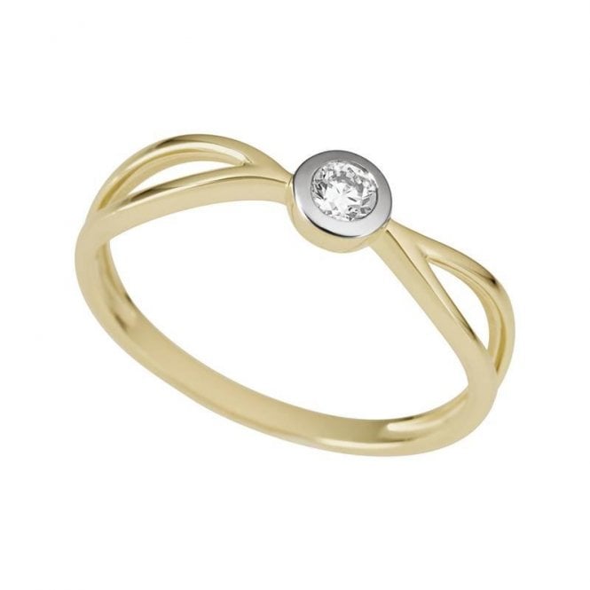 9ct Gold cubic zirconia ring