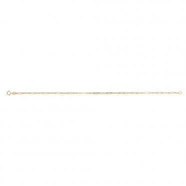 9ct Gold Elongated Link Bracelet