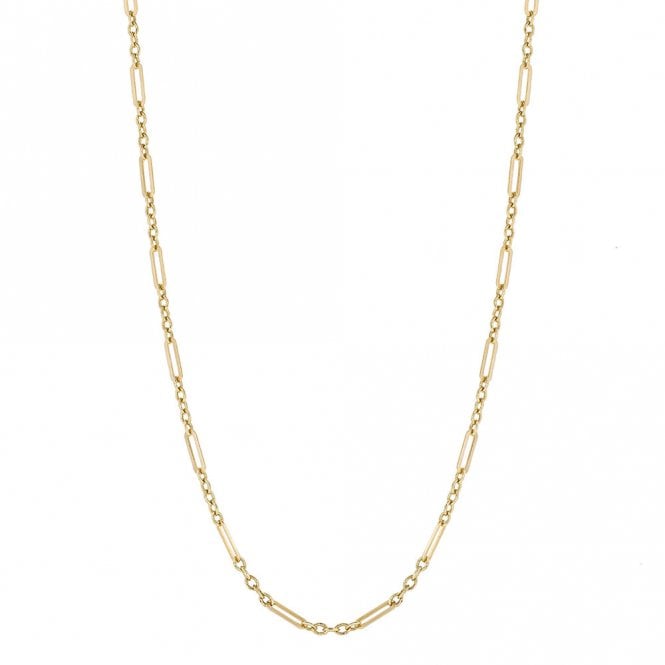 9ct Gold Elongated Link Necklace