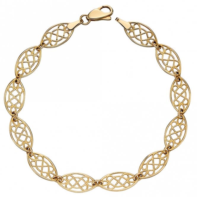 9ct Gold Filigree Link Bracelet