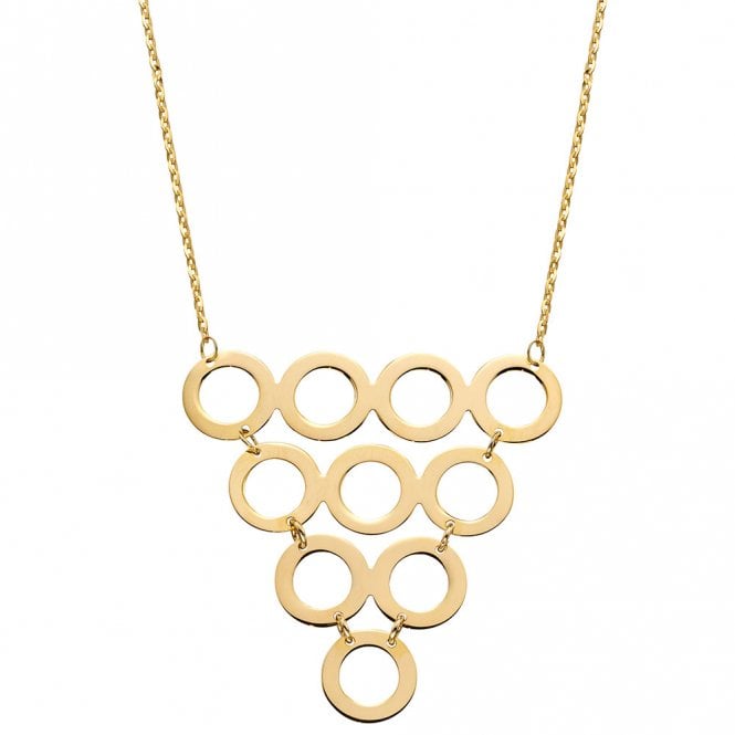 9ct gold geometric necklace