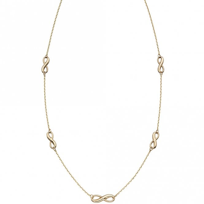 9ct gold infinity necklace