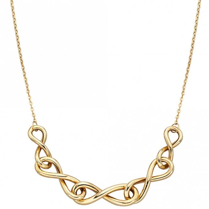 9ct gold infinity necklace