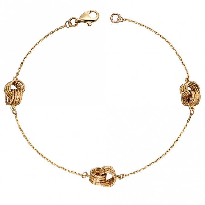 9ct gold knot bracelet