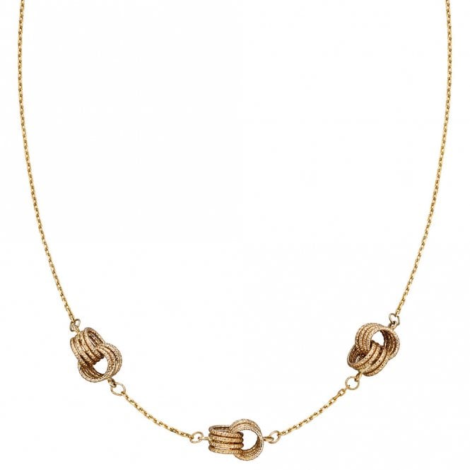 9ct gold knot necklace