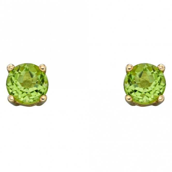 9ct Gold Peridot Stud Earrings