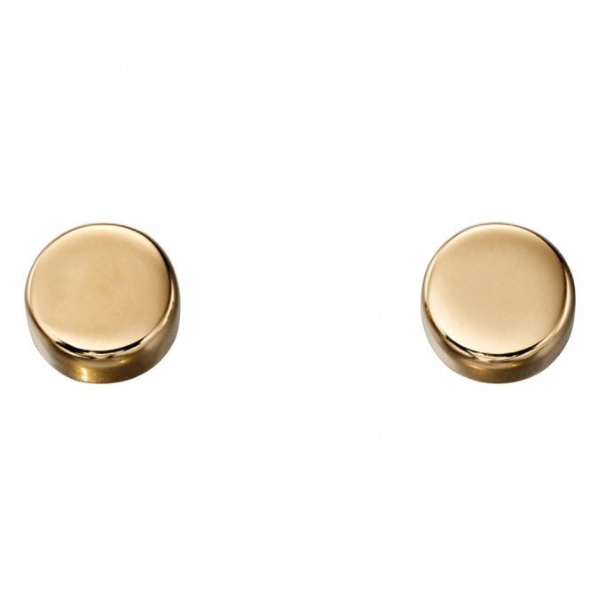 9ct gold plain earrings