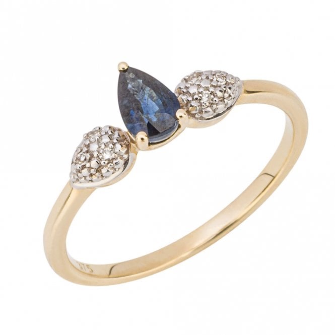 9ct Gold Sapphire and Diamond Ring