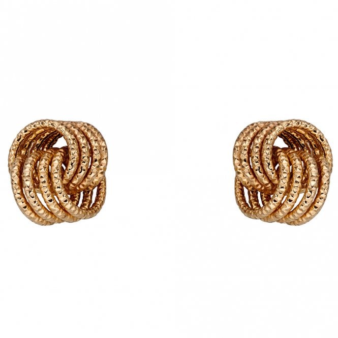9ct knot stud earrings