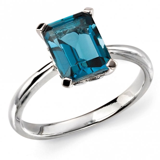 9ct London blue topaz ring
