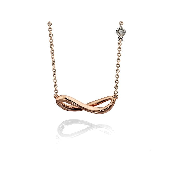 9ct rose gold infinity necklace