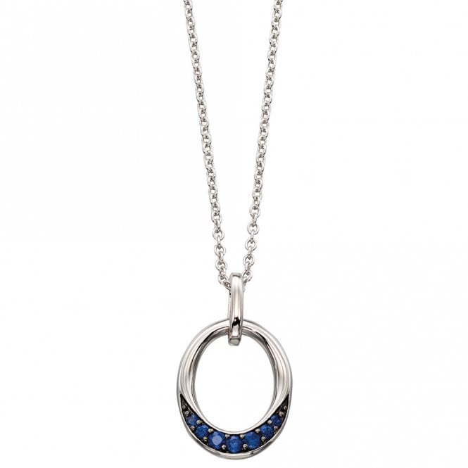 9ct sapphire pendant and chain