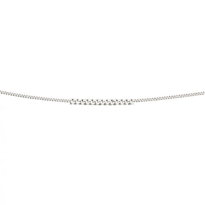 9ct White gold curb chain