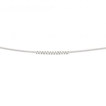 9ct White gold curb chain