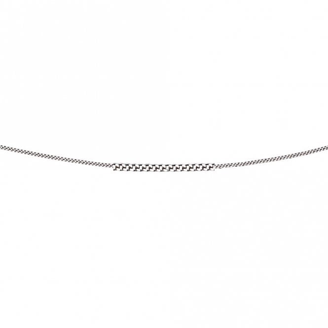 9ct White gold curb chain
